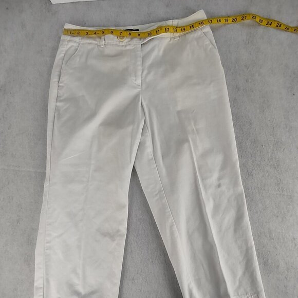 Talbots Womens Petite White Cotton Stretch Capris Pants Size 10P - Picture 6 of 11